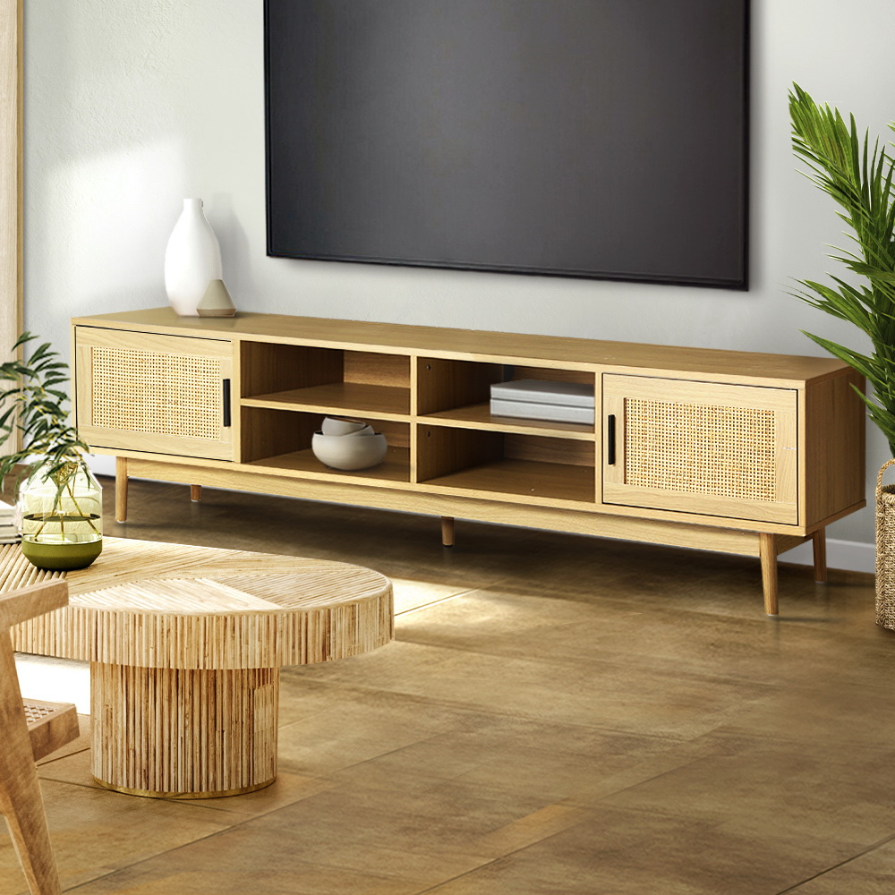 Cottesloe TV Cabinet Entertainment Unit. 180cm. Rattan