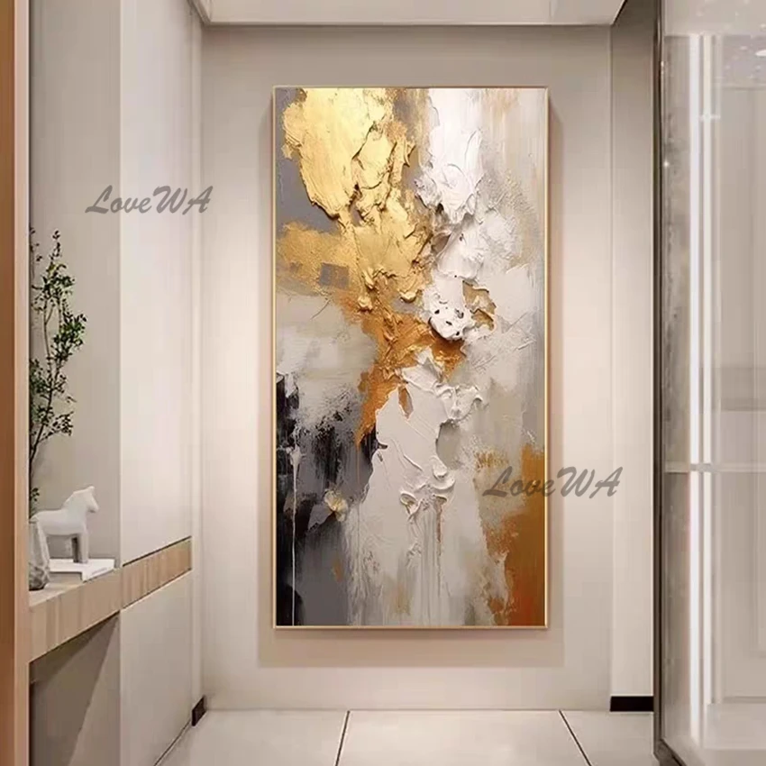 Modern Abstract Texture 100% Hand-painted Latest Design Oil Painting : no frame F - : 80x160cmx1