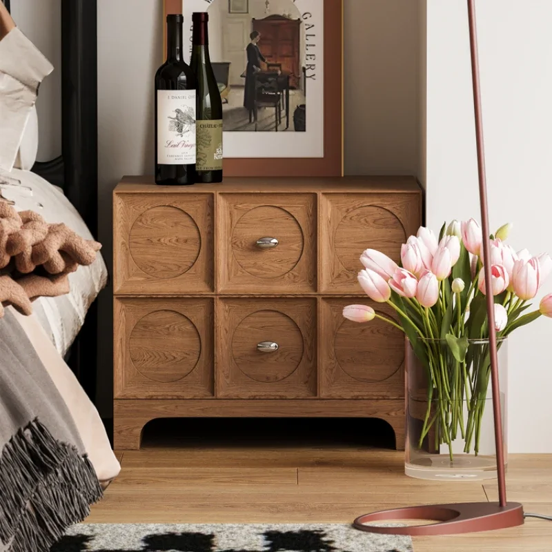 Oslo Walnut Storage Bedside Tables Cabinet. Modern Unique.