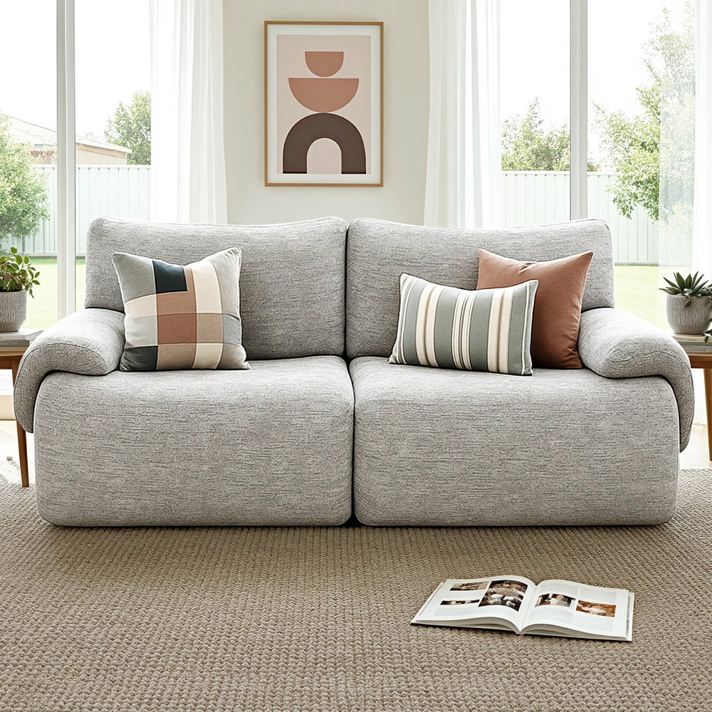 Ollie 2 Seater Sofa Grey