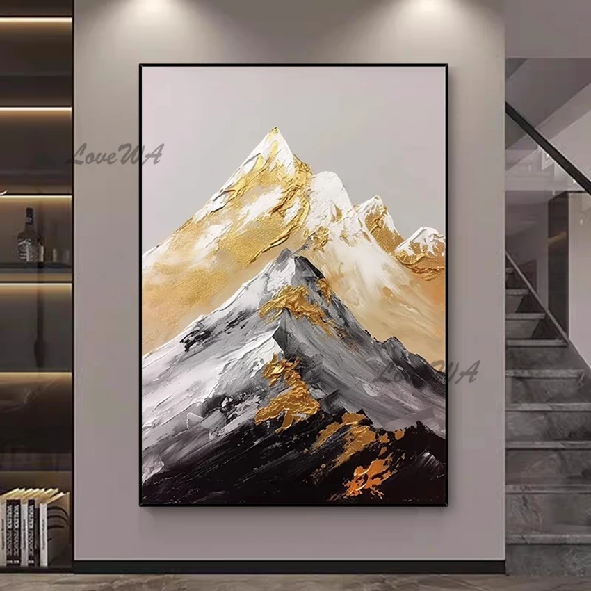 Modern Abstract Texture 100% Hand-painted Latest Design Oil Painting : no frame J - Size : 40cmx80cmx1