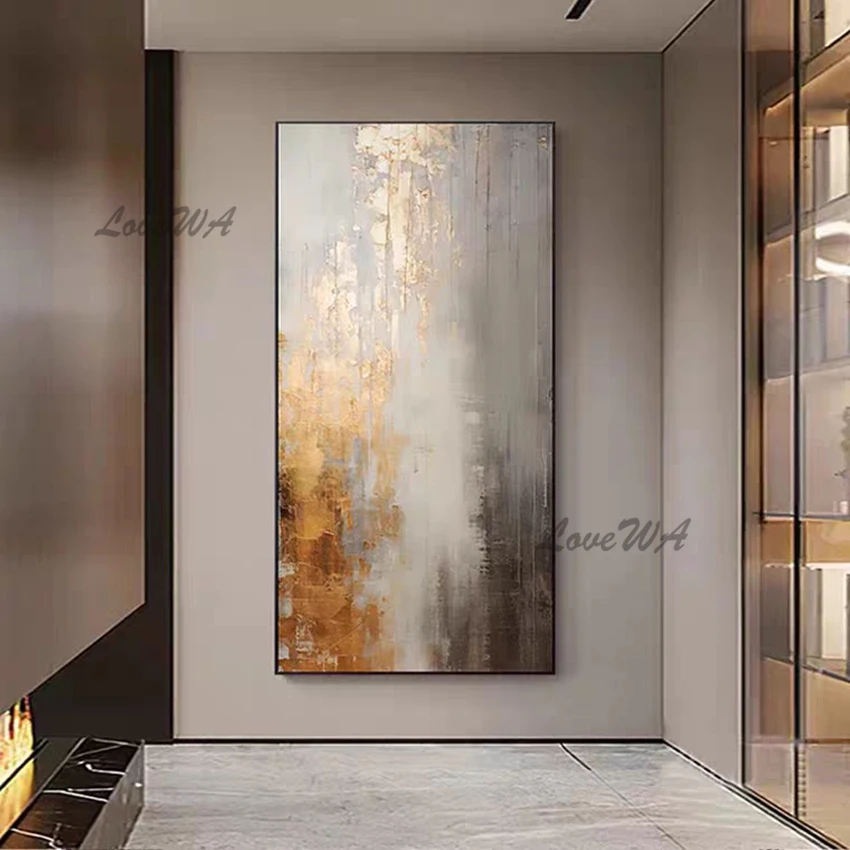 Modern Abstract Texture 100% Hand-painted Latest Design Oil Painting : no frame I - Size : 60cmx120cmx1